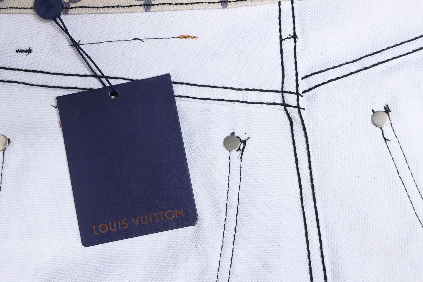 Louis Vuitton Fire Cloud Dye Denim Pants