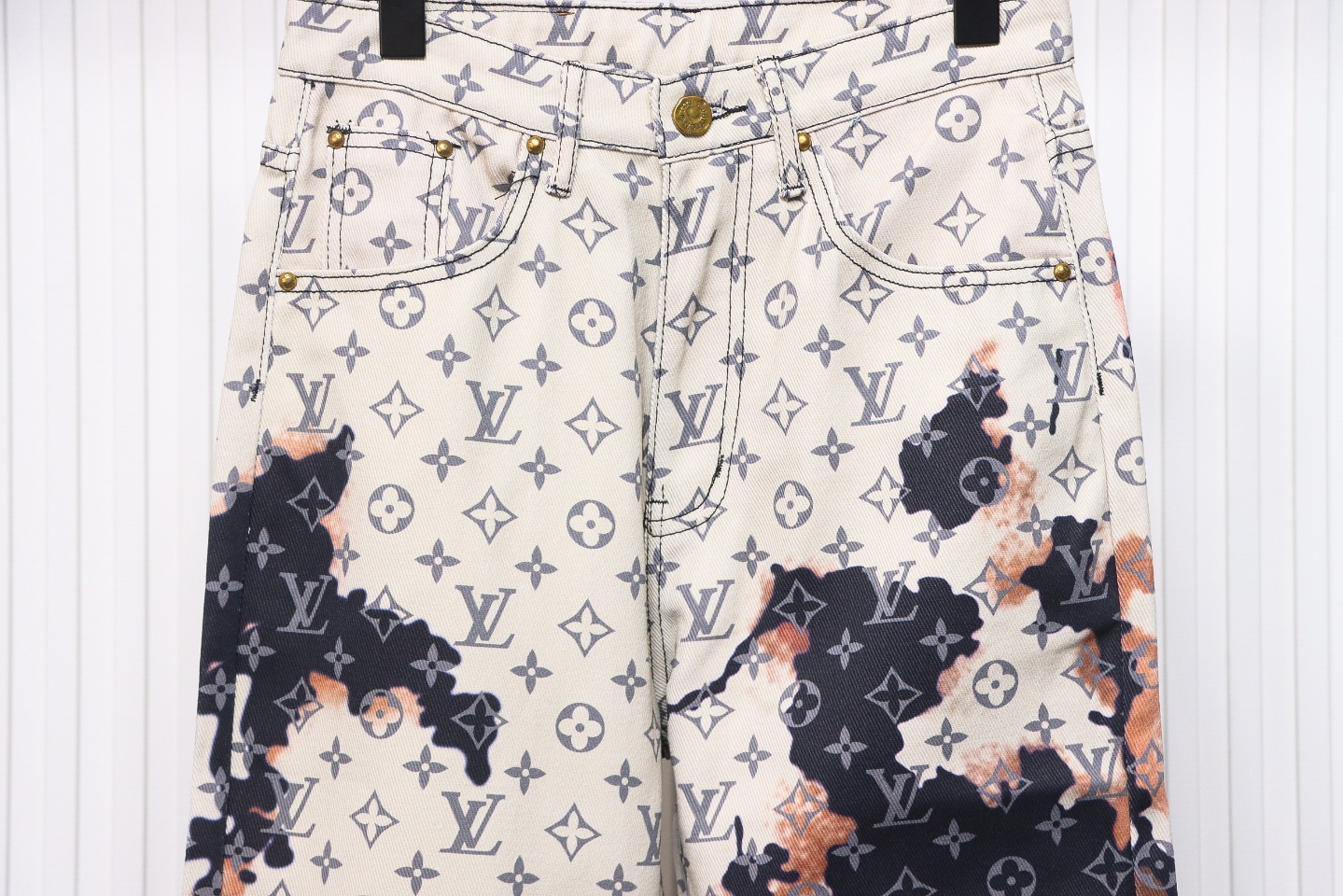 Louis Vuitton Fire Cloud Dye Denim Pants