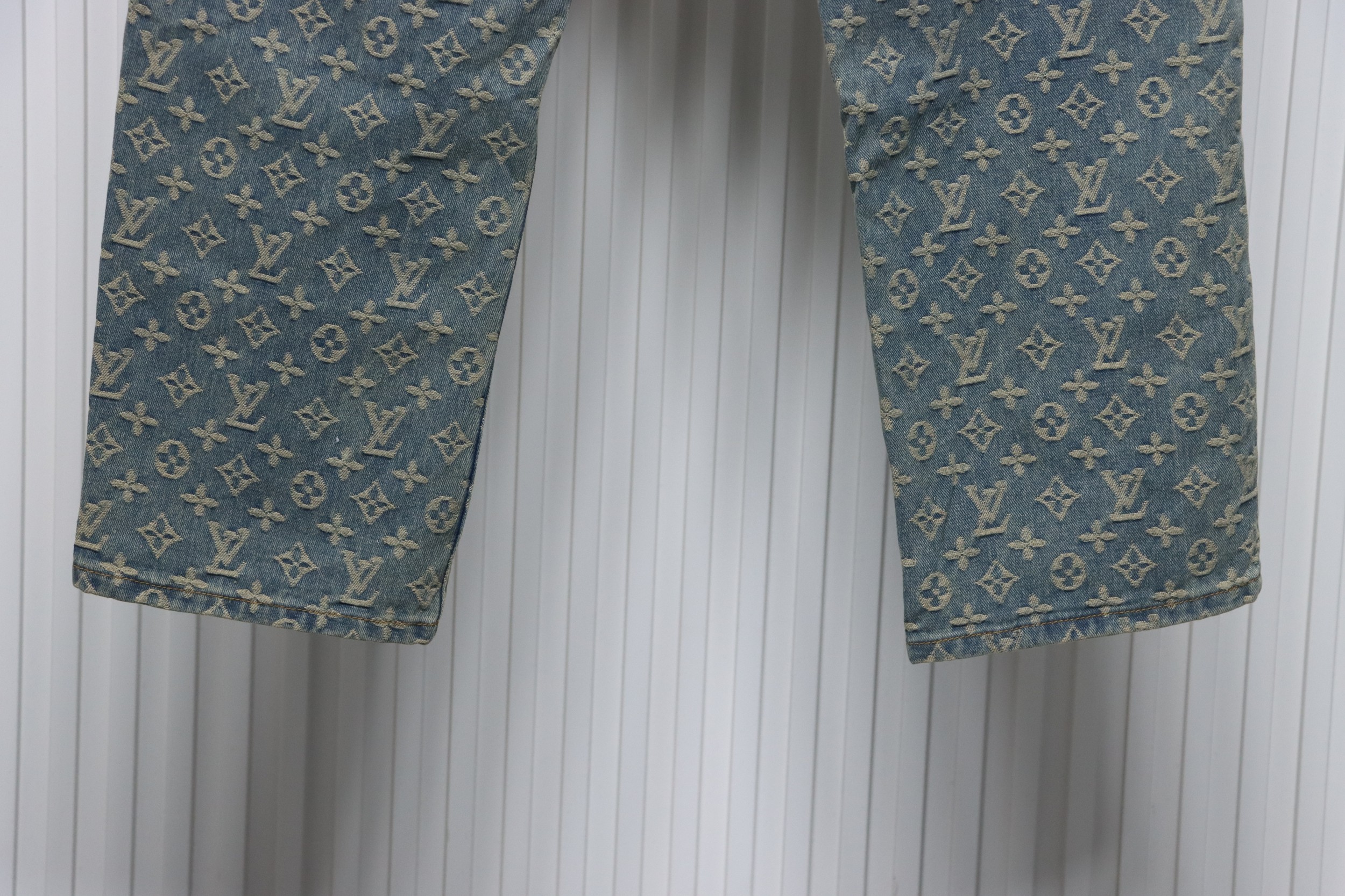 Louis Vuitton Graffiti Gradient Embroidered Jeans