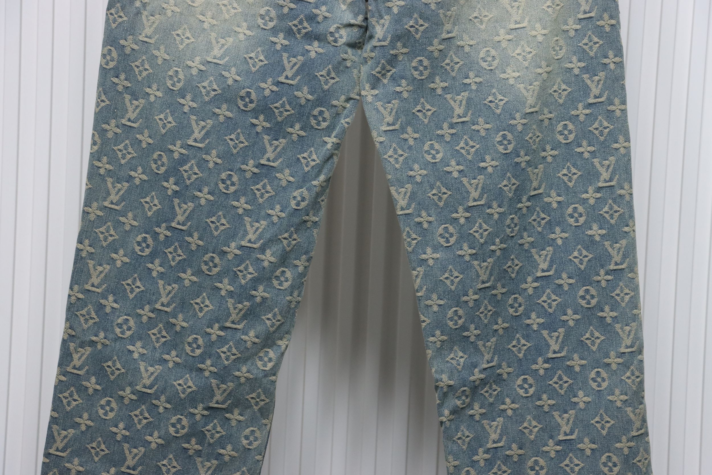 Louis Vuitton Graffiti Gradient Embroidered Jeans