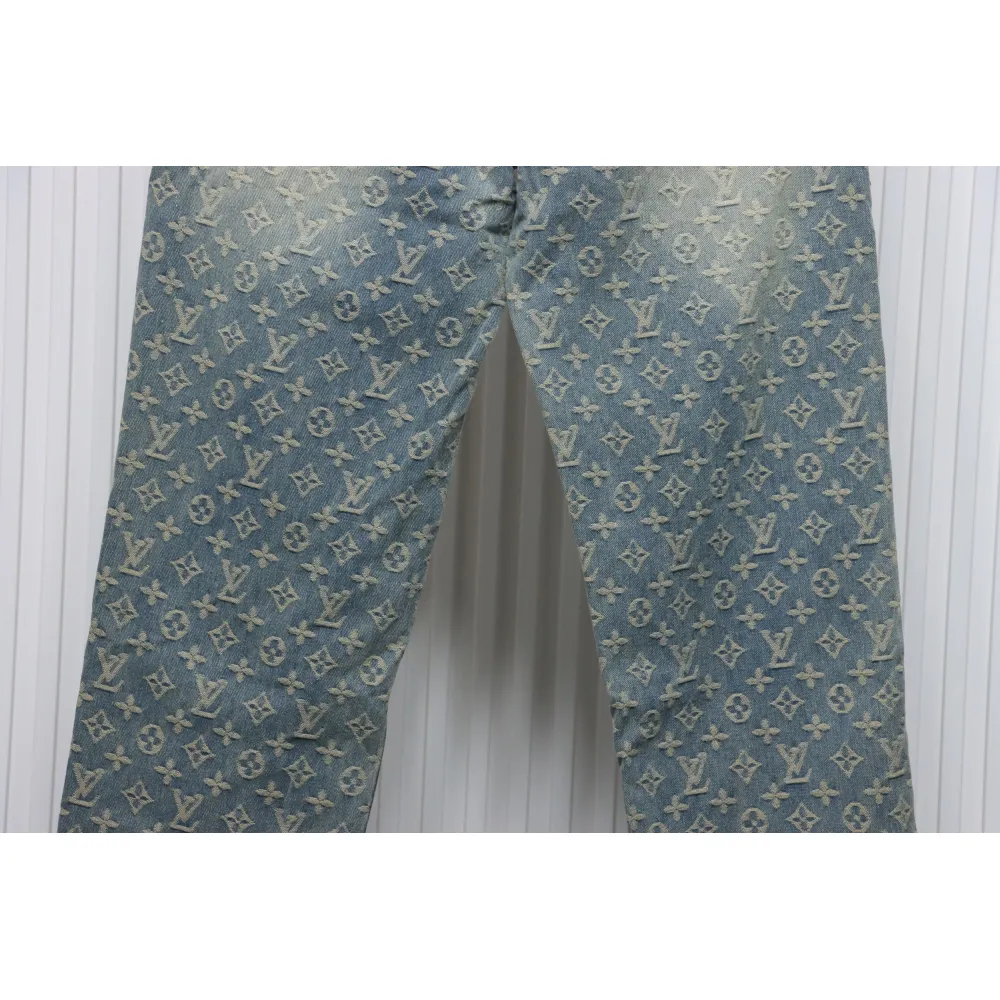 Louis Vuitton Graffiti Gradient Embroidered Jeans