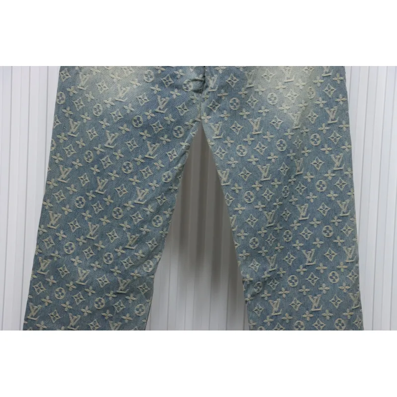 Louis Vuitton Graffiti Gradient Embroidered Jeans