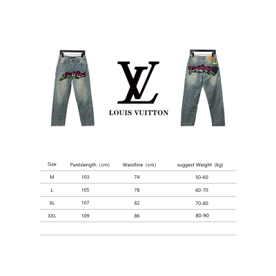 Louis Vuitton Graffiti Gradient Embroidered Jeans 02