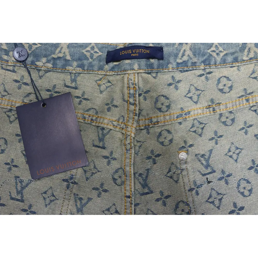 Louis Vuitton Graffiti Gradient Embroidered Jeans
