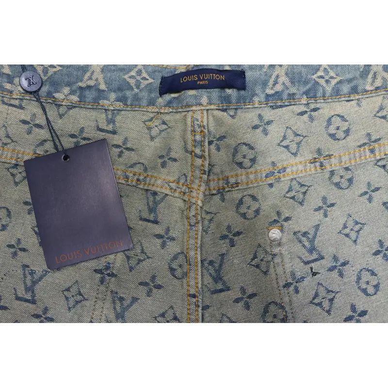 Louis Vuitton Graffiti Gradient Embroidered Jeans