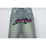 Louis Vuitton Graffiti Gradient Embroidered Jeans