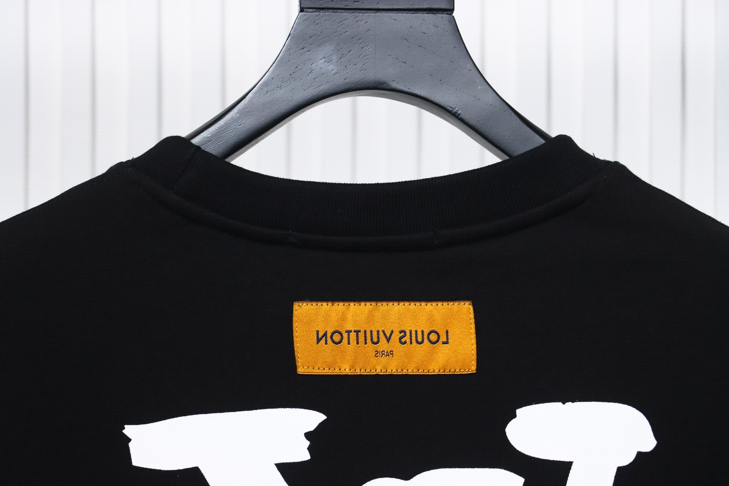 Louis Vuitton Limited Slogan V Letter Long Sleeve Black