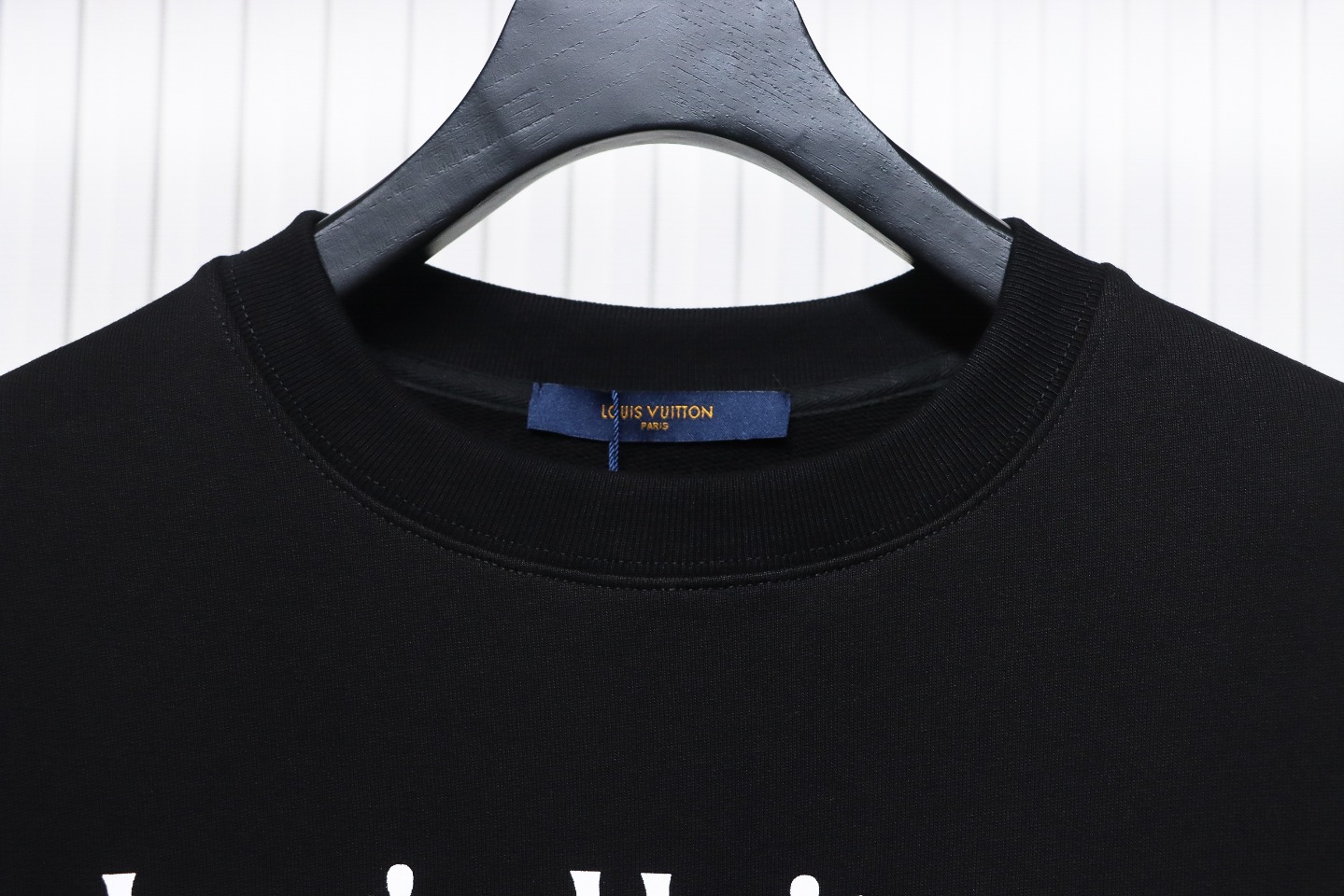 Louis Vuitton Limited Slogan V Letter Long Sleeve Black