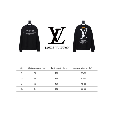 Louis Vuitton Limited Slogan V Letter Long Sleeve Black 02