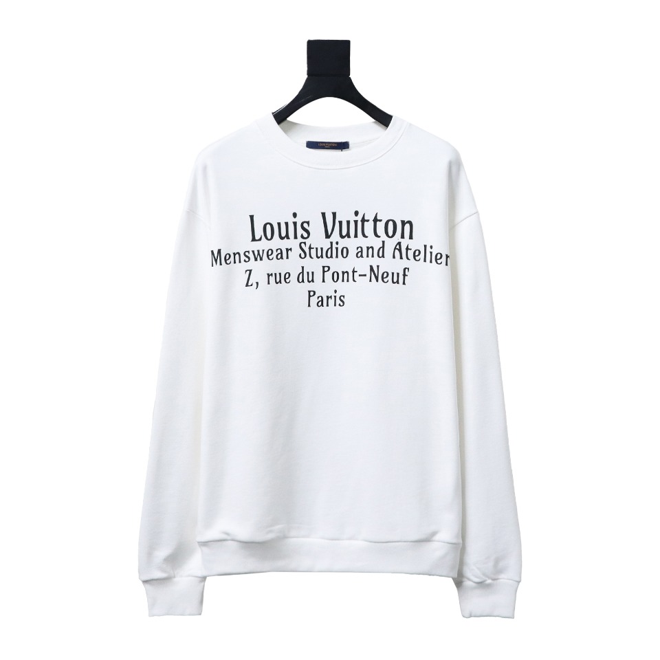 Louis Vuitton Limited Slogan V Letter Long Sleeve White