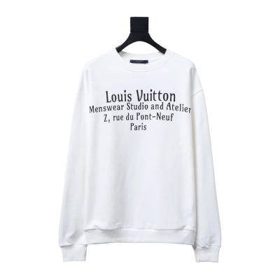 Louis Vuitton Limited Slogan V Letter Long Sleeve White 01