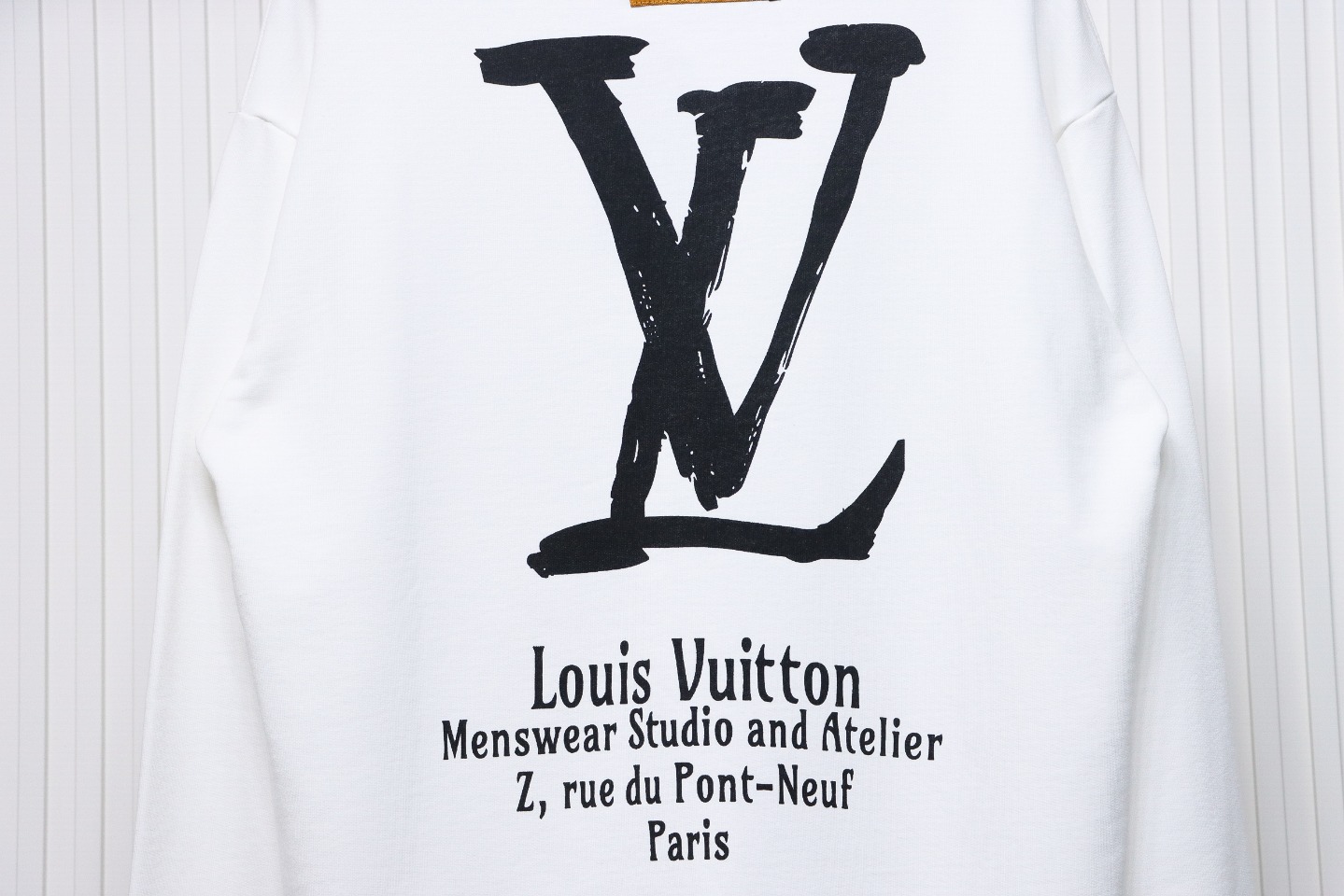 Louis Vuitton Limited Slogan V Letter Long Sleeve White