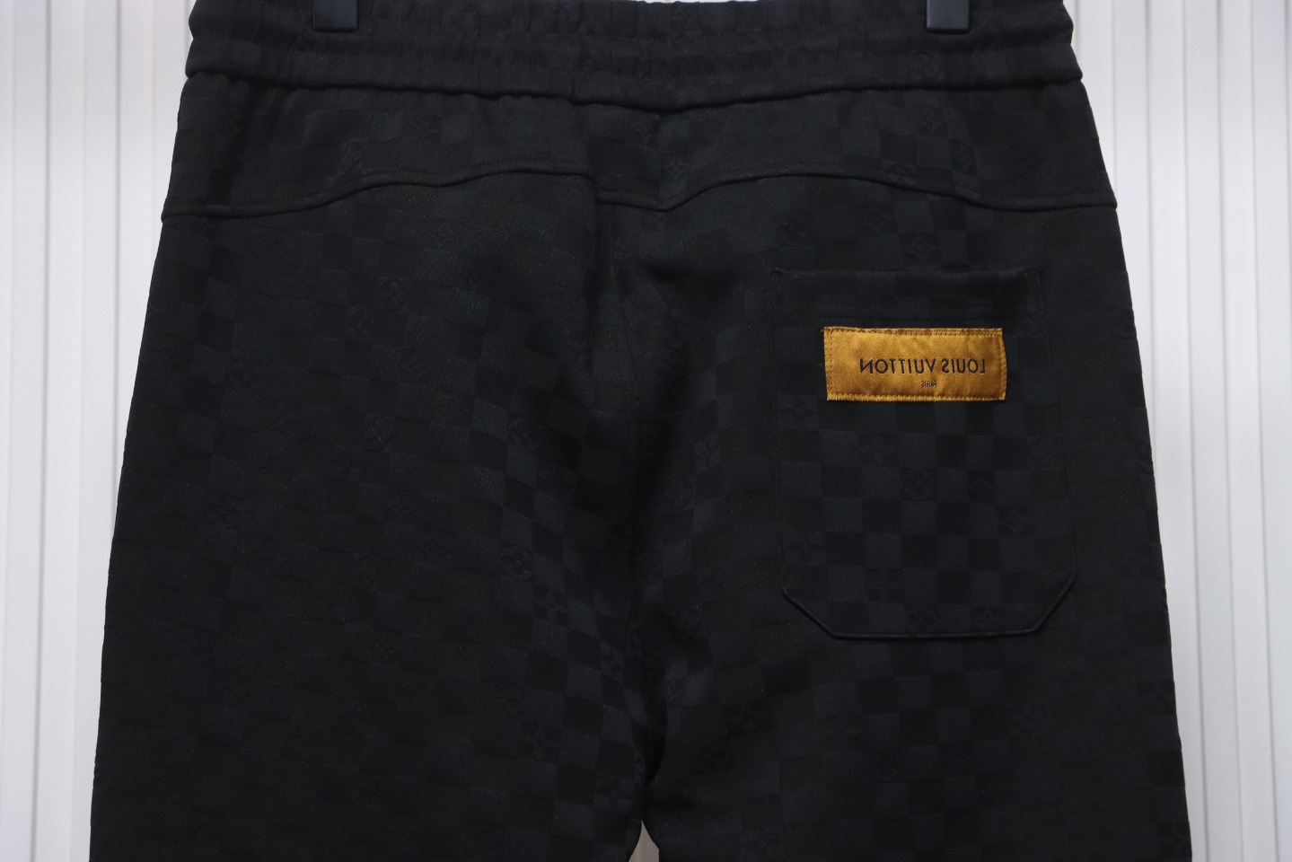 Louis Vuitton Logo Checkerboard Pocket Zip Trousers