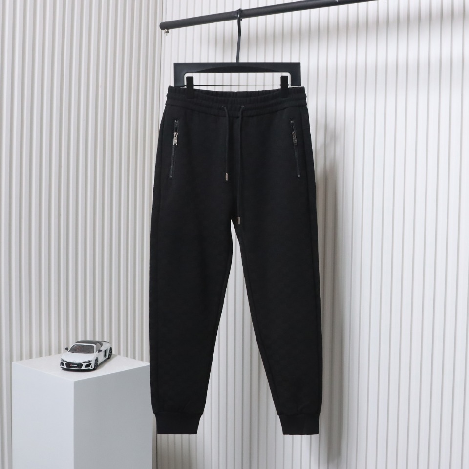 Louis Vuitton Logo Checkerboard Pocket Zip Trousers