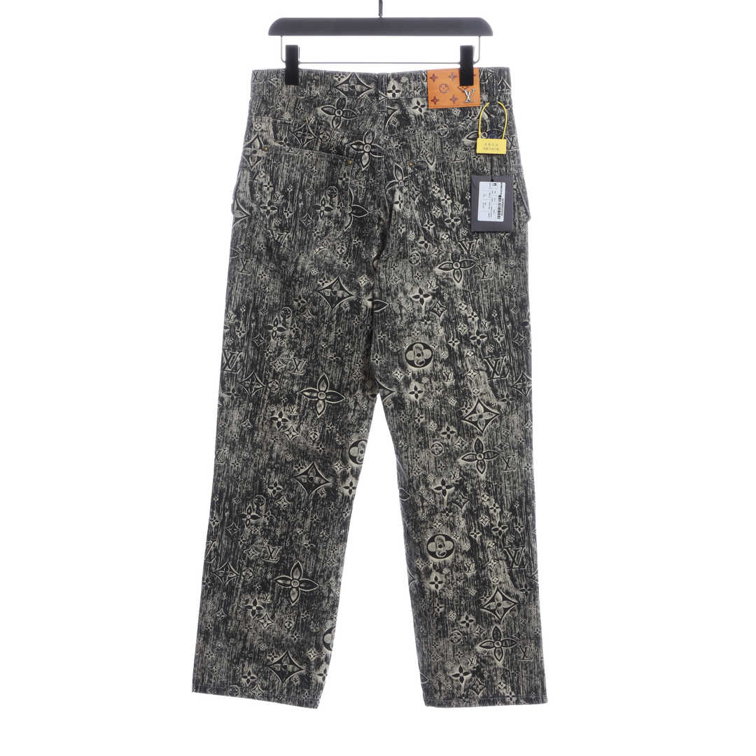 Louis Vuitton Monogram Vintage Embossed Denim Trousers