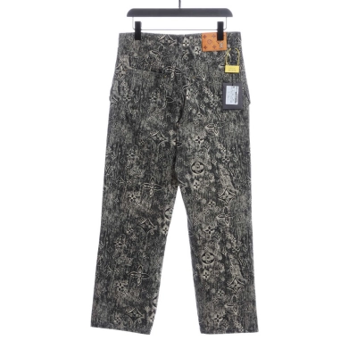 Louis Vuitton Monogram Vintage Embossed Denim Trousers 02