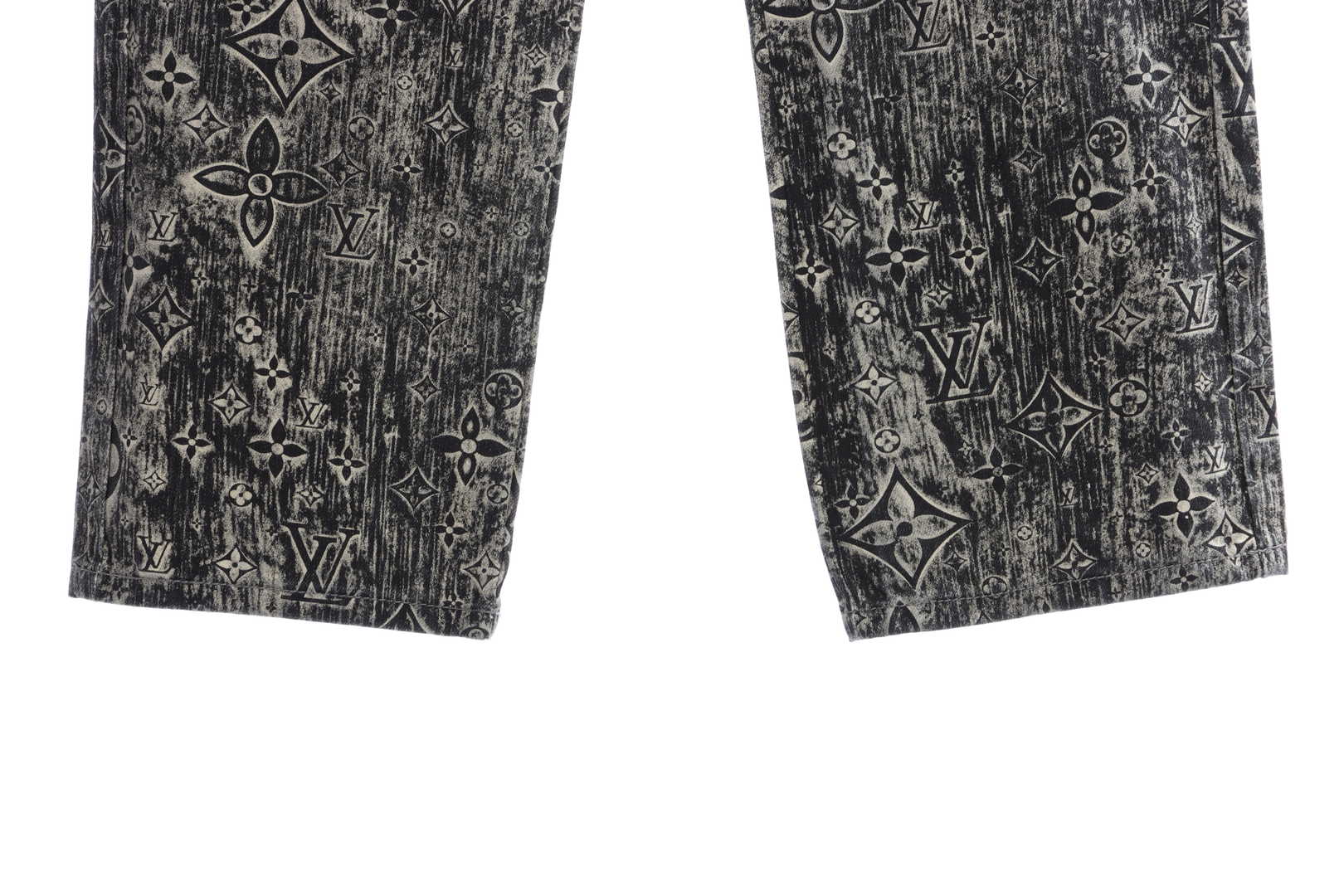 Louis Vuitton Monogram Vintage Embossed Denim Trousers