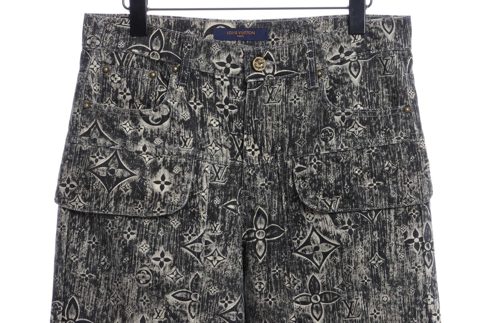 Louis Vuitton Monogram Vintage Embossed Denim Trousers