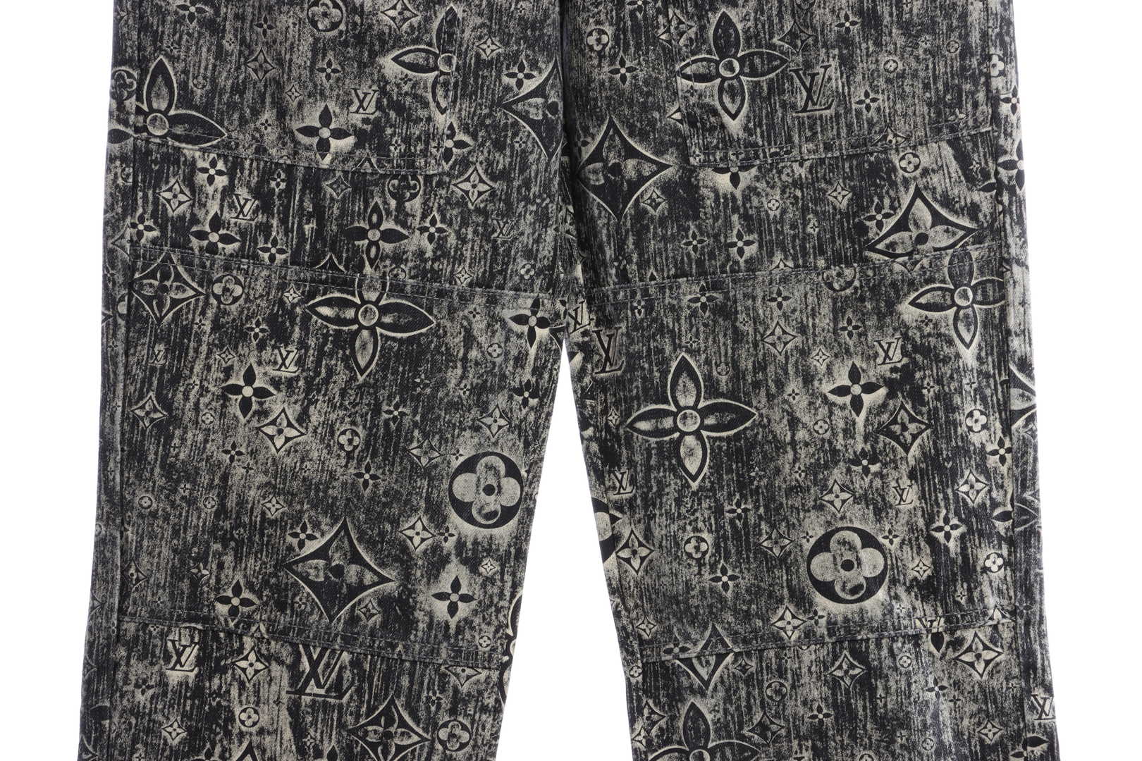 Louis Vuitton Monogram Vintage Embossed Denim Trousers