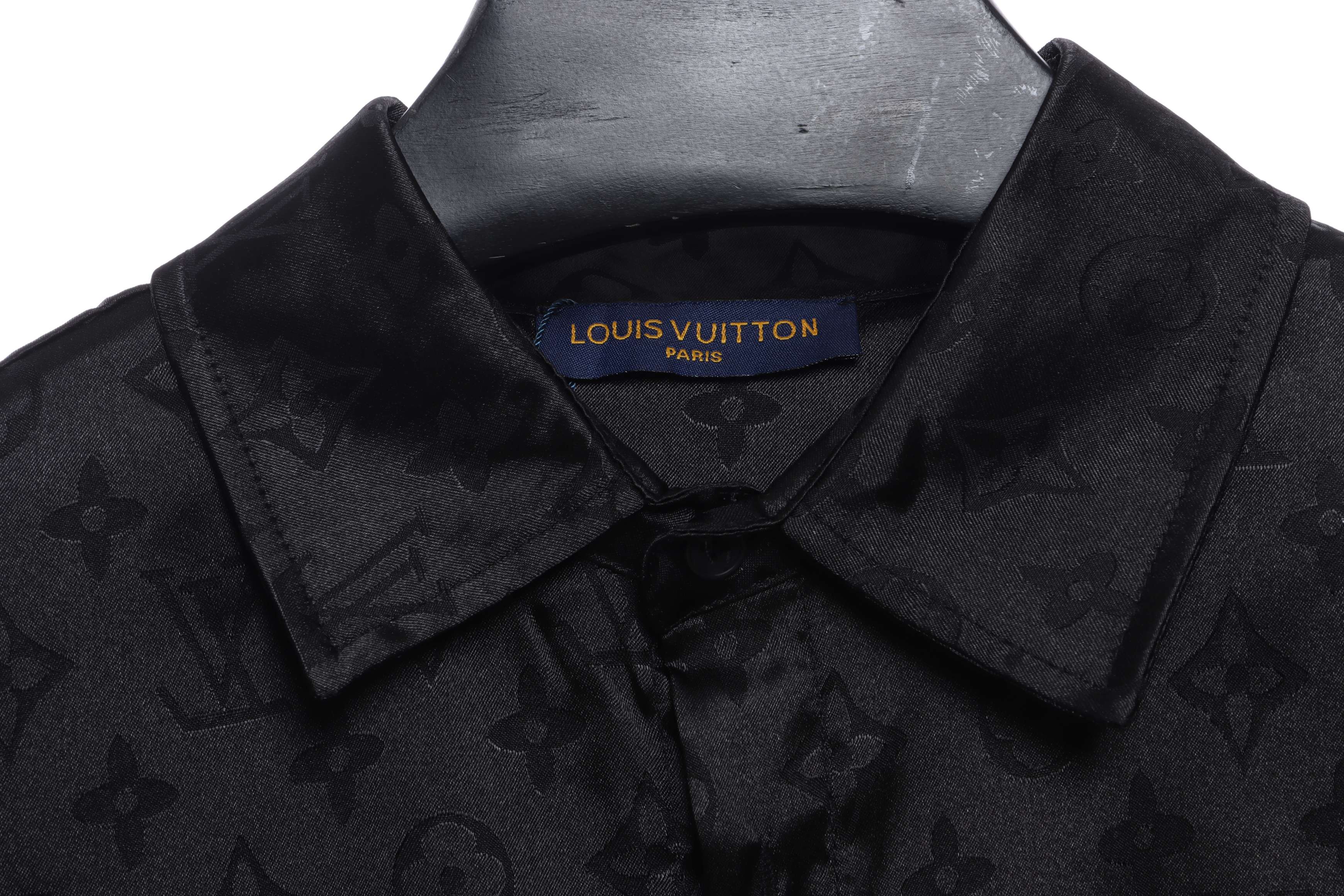 Louis Vuitton Presbyopic Dark Pattern All Over Printed Shirt Black