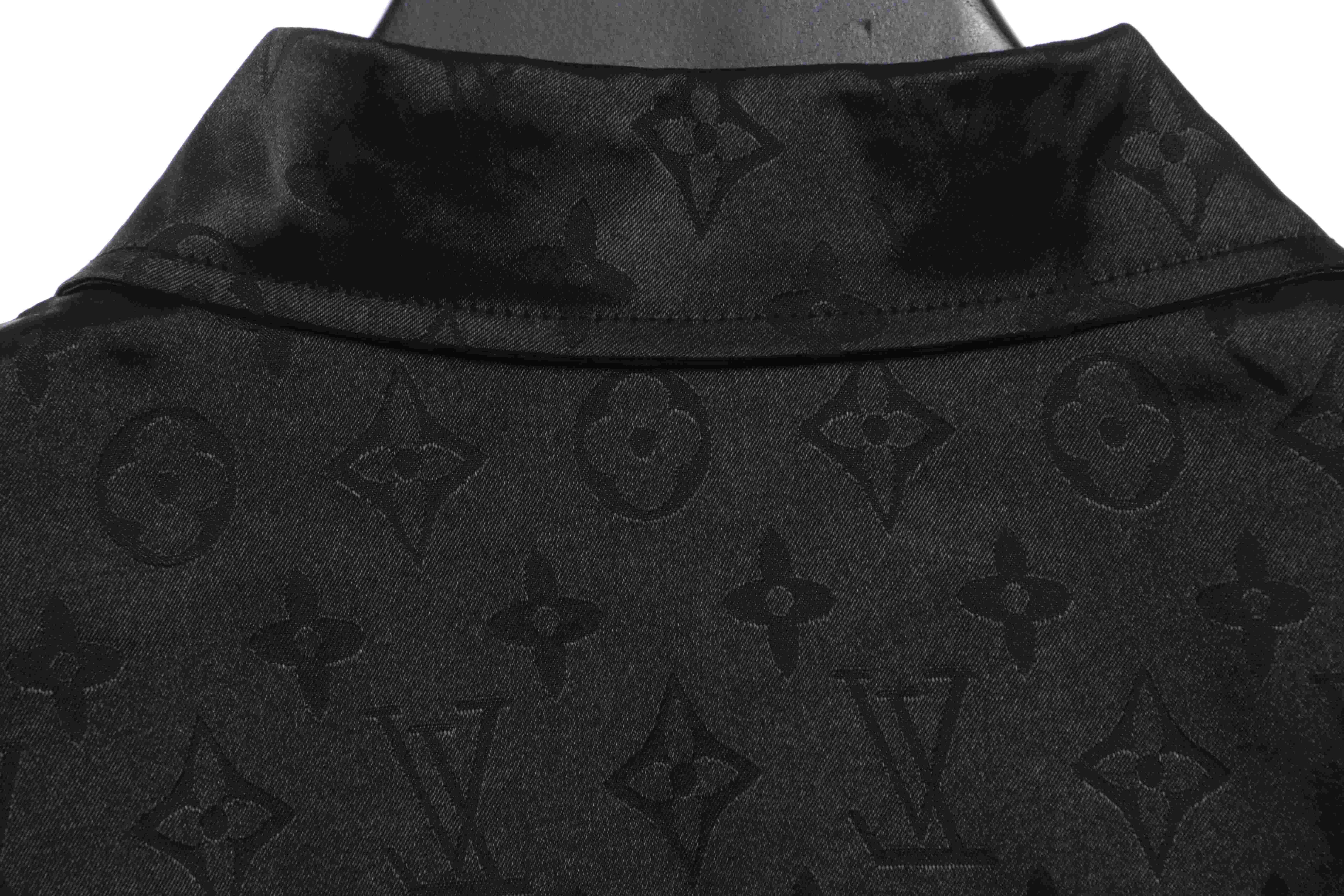 Louis Vuitton Presbyopic Dark Pattern All Over Printed Shirt Black
