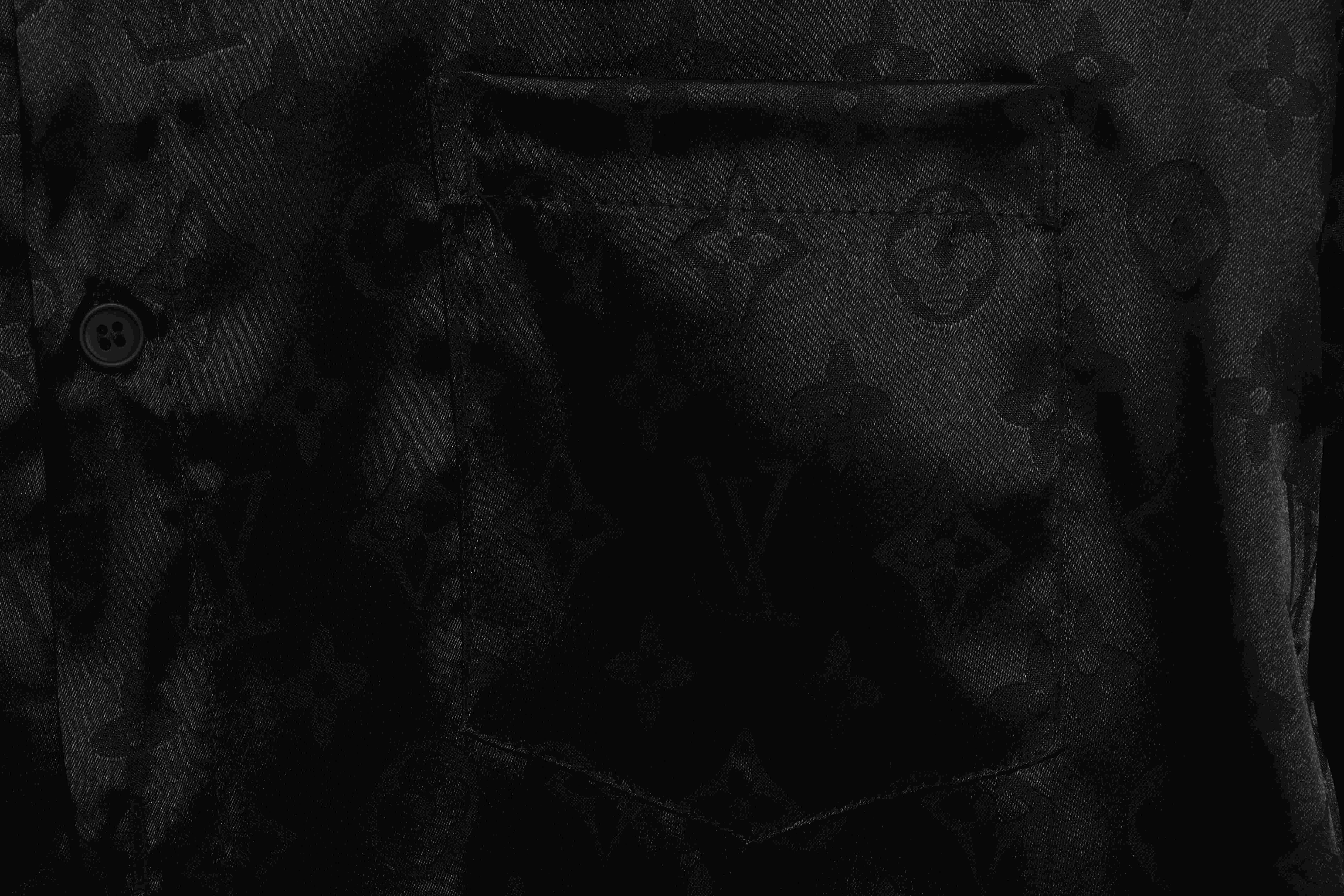 Louis Vuitton Presbyopic Dark Pattern All Over Printed Shirt Black
