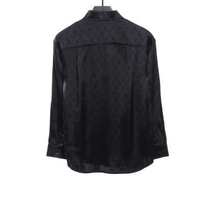 Louis Vuitton Presbyopic Dark Pattern All Over Printed Shirt Black 02