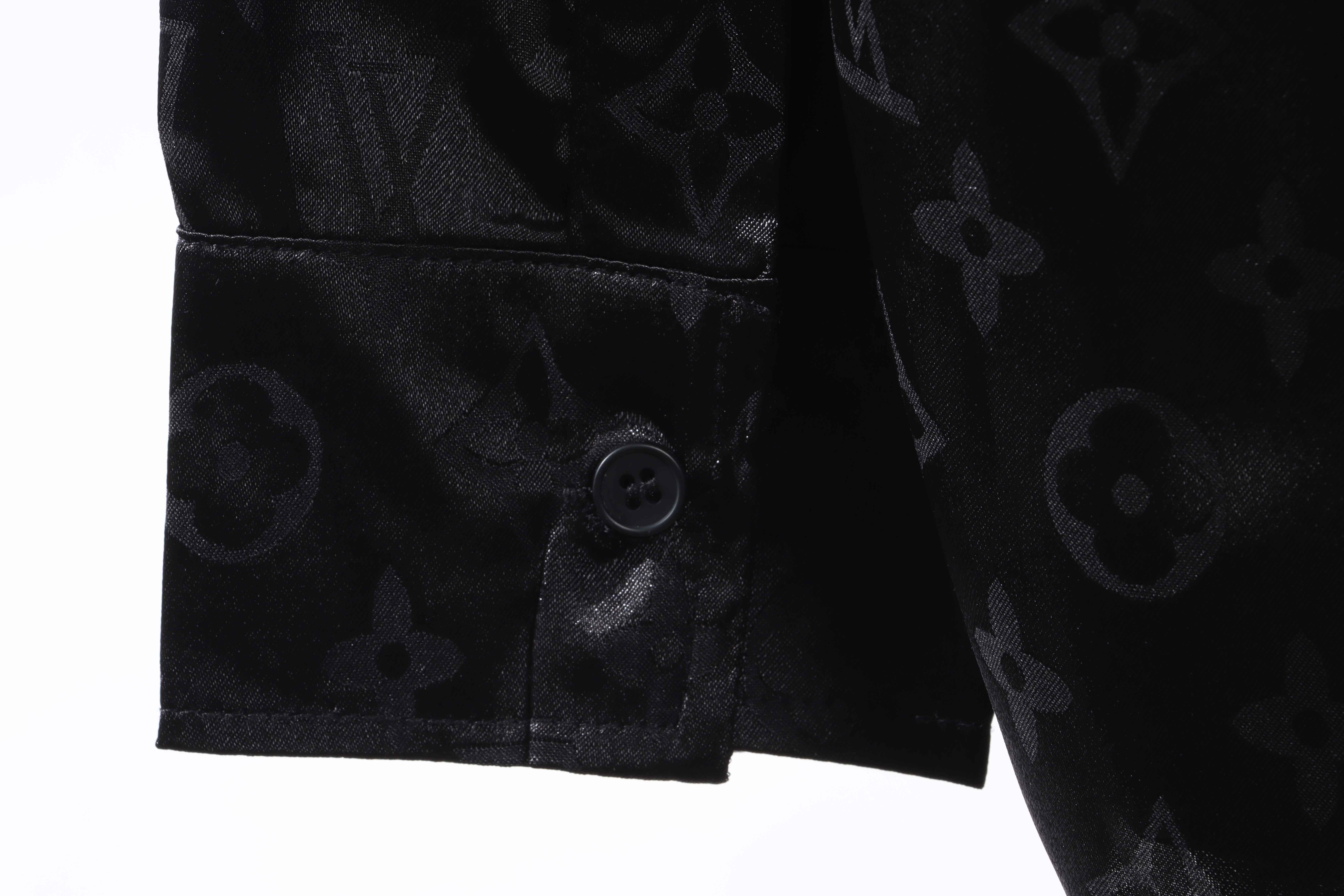 Louis Vuitton Presbyopic Dark Pattern All Over Printed Shirt Black