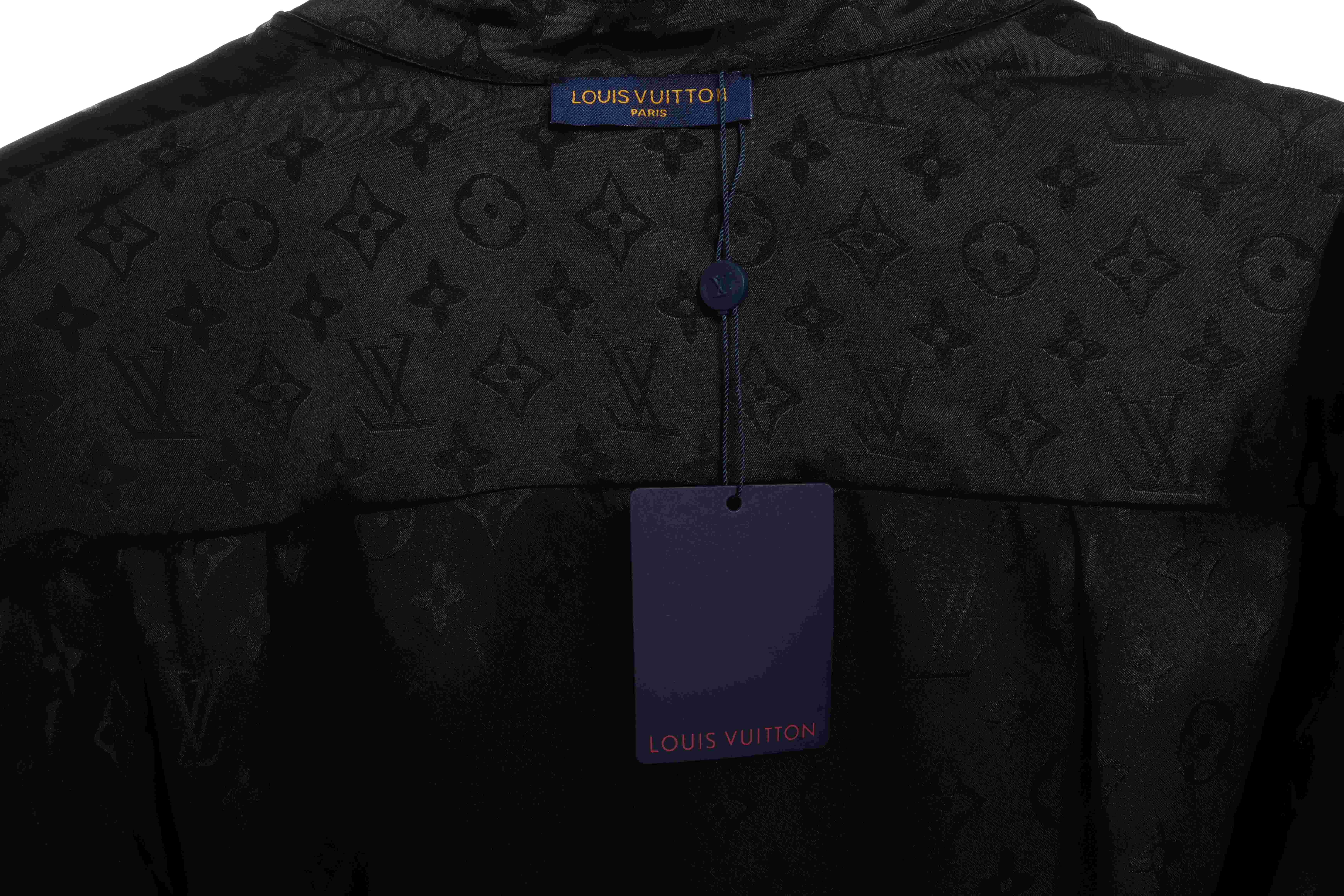 Louis Vuitton Presbyopic Dark Pattern All Over Printed Shirt Black