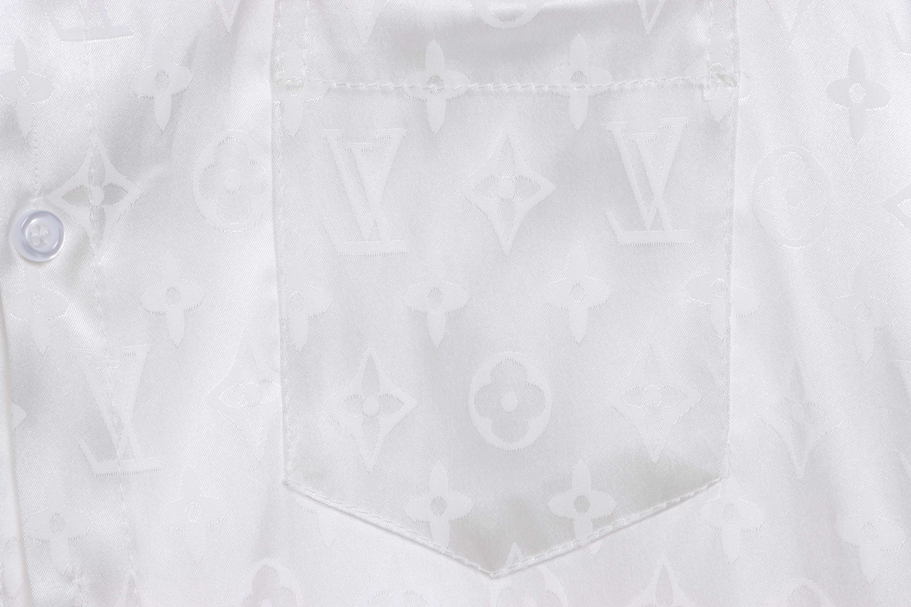 Louis Vuitton Presbyopic Dark Pattern All Over Printed Shirt White
