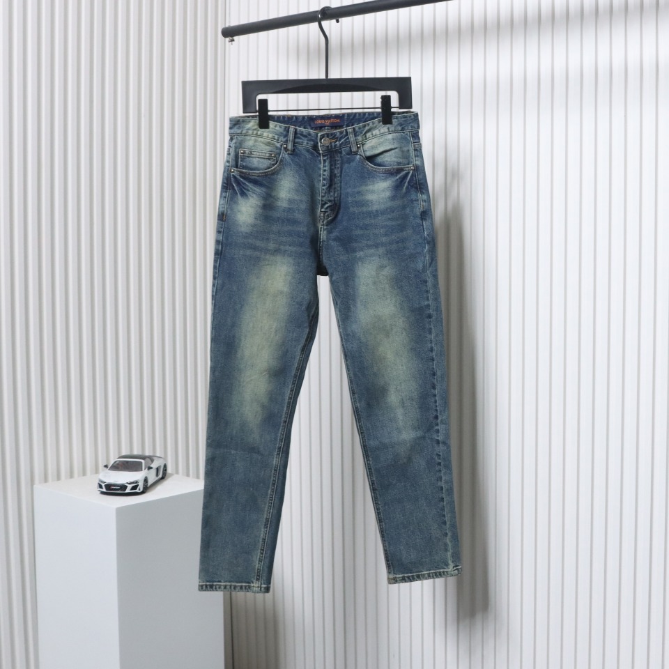 Louis Vuitton Pumpkin Embroidered Jeans