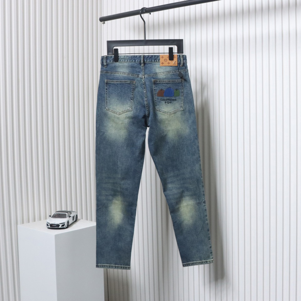 Louis Vuitton Pumpkin Embroidered Jeans