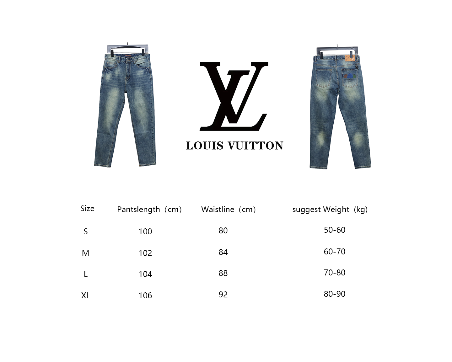 Louis Vuitton Pumpkin Embroidered Jeans