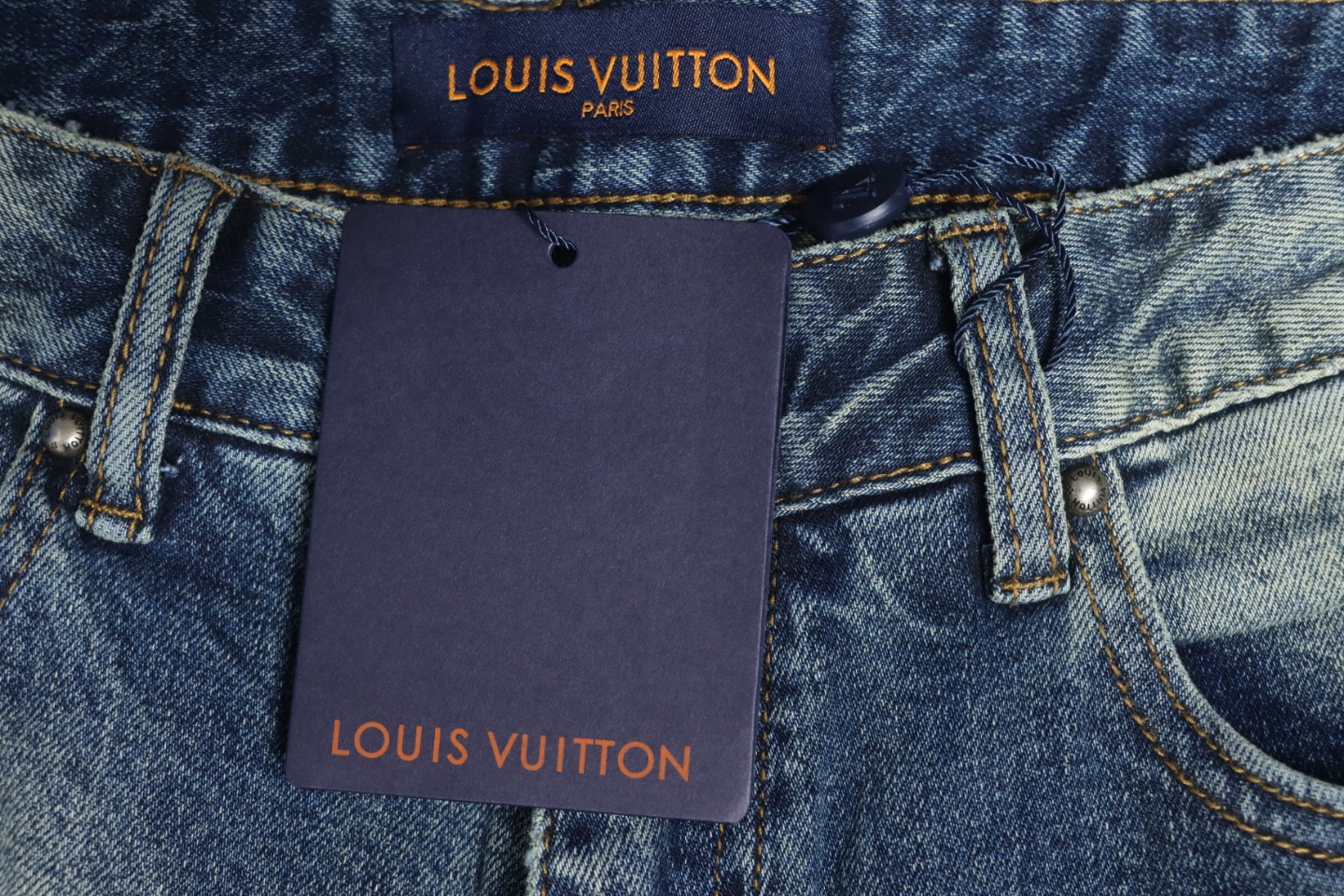 Louis Vuitton Pumpkin Embroidered Jeans