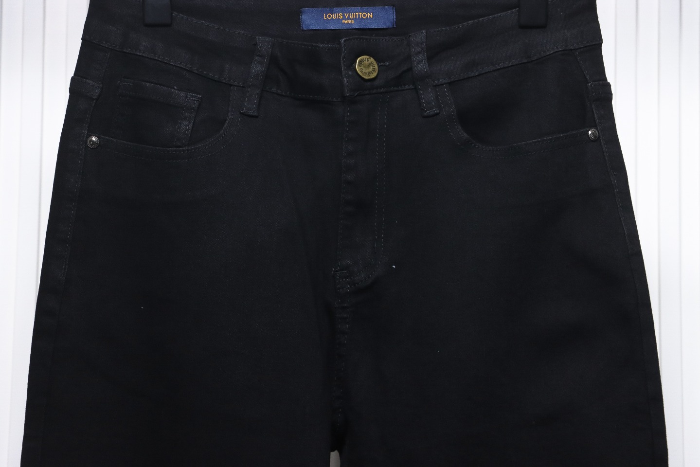 Louis Vuitton Scattered Embroidery Denim Trousers