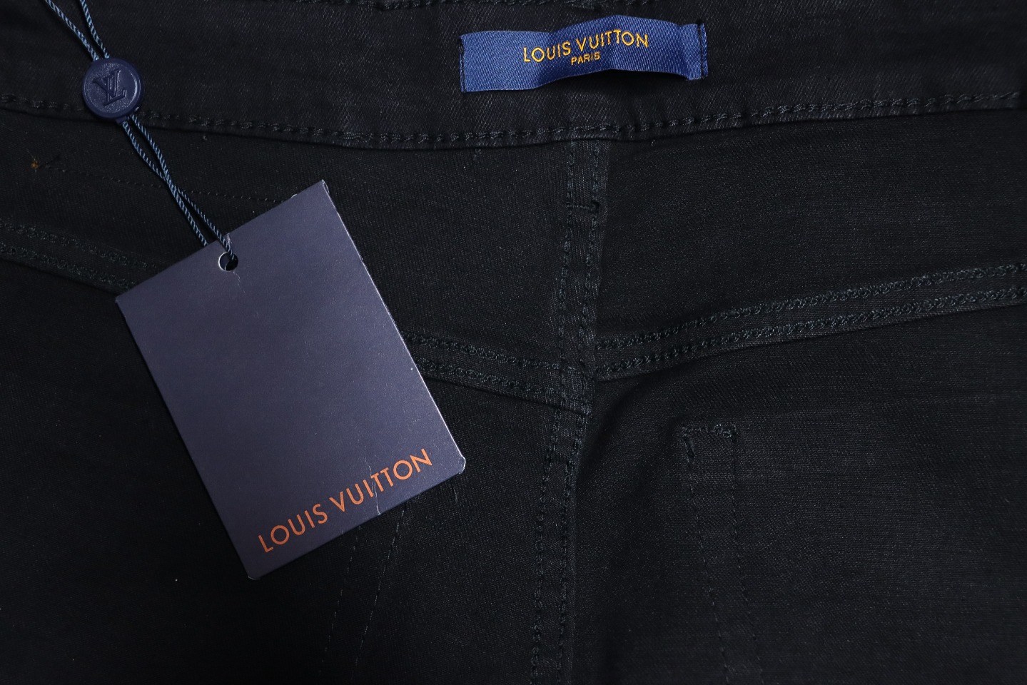 Louis Vuitton Scattered Embroidery Denim Trousers