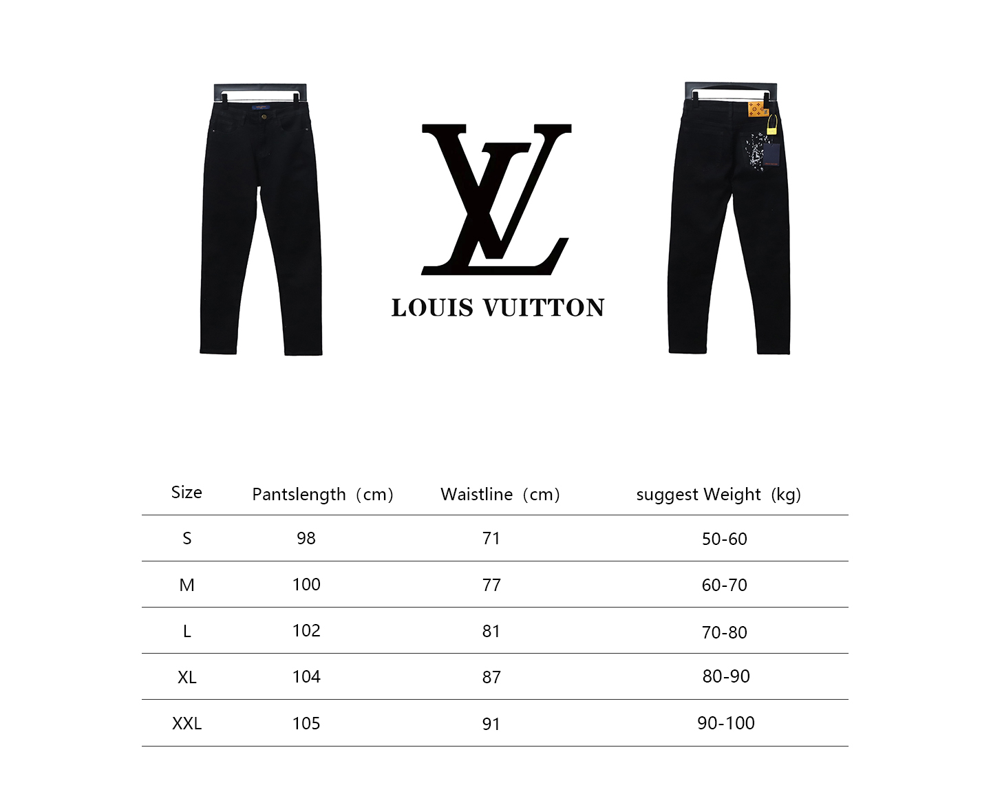 Louis Vuitton Scattered Embroidery Denim Trousers