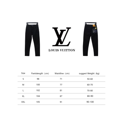 Louis Vuitton Scattered Embroidery Denim Trousers 02