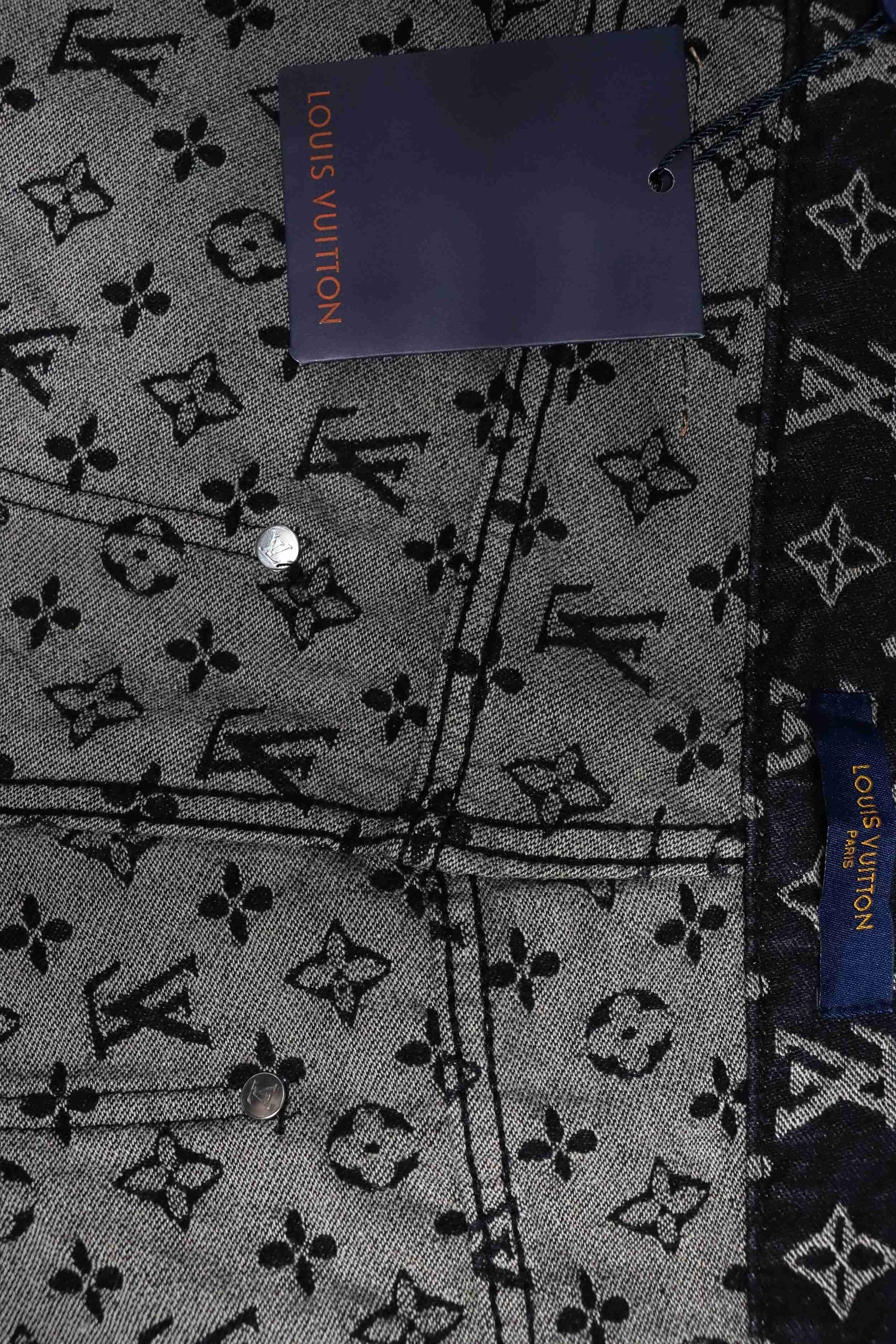 Louis Vuitton Simple All Over Printed Jacquard Logo Jeans