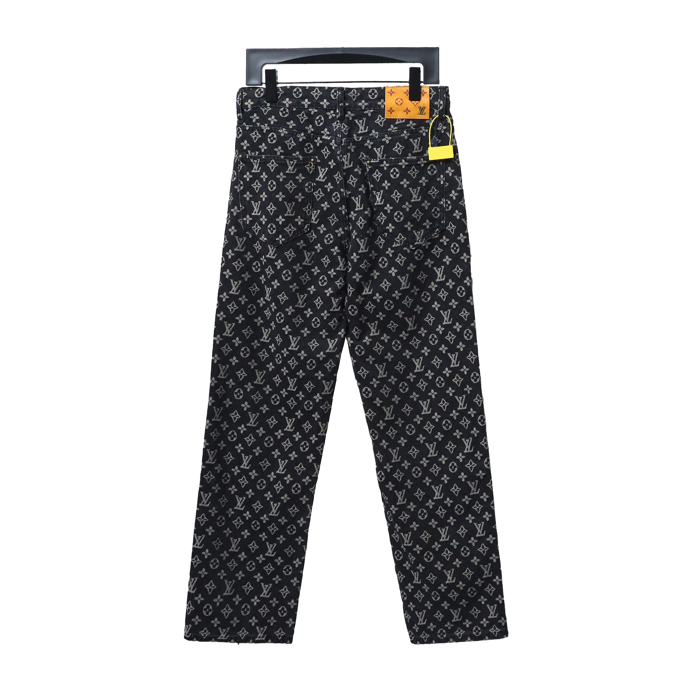 Louis Vuitton Simple All Over Printed Jacquard Logo Jeans