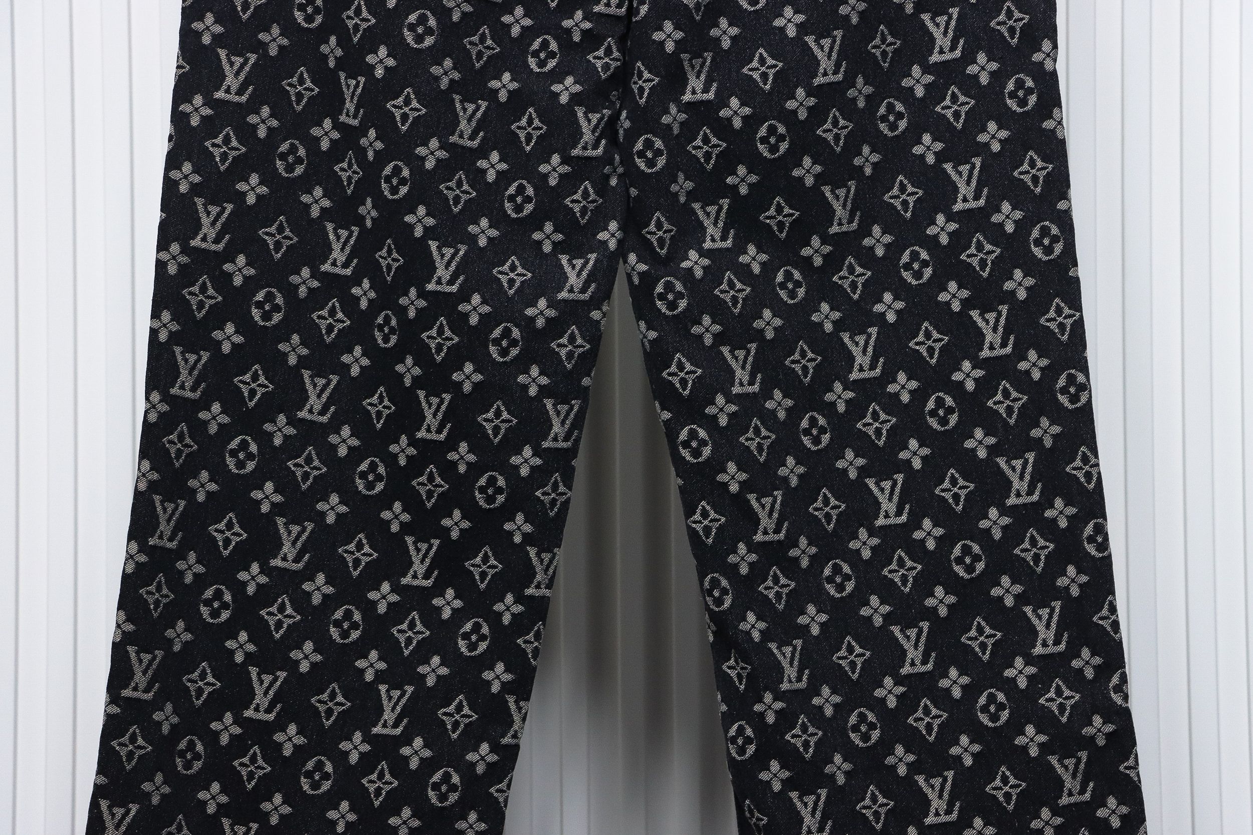 Louis Vuitton Simple All Over Printed Jacquard Logo Jeans
