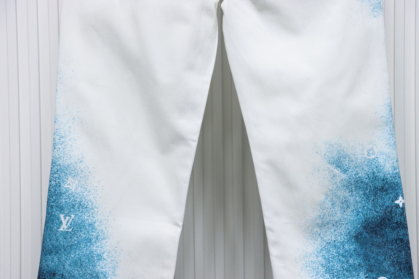 Louis Vuitton Starry Sky Painted Blue And White Gradient Jeans