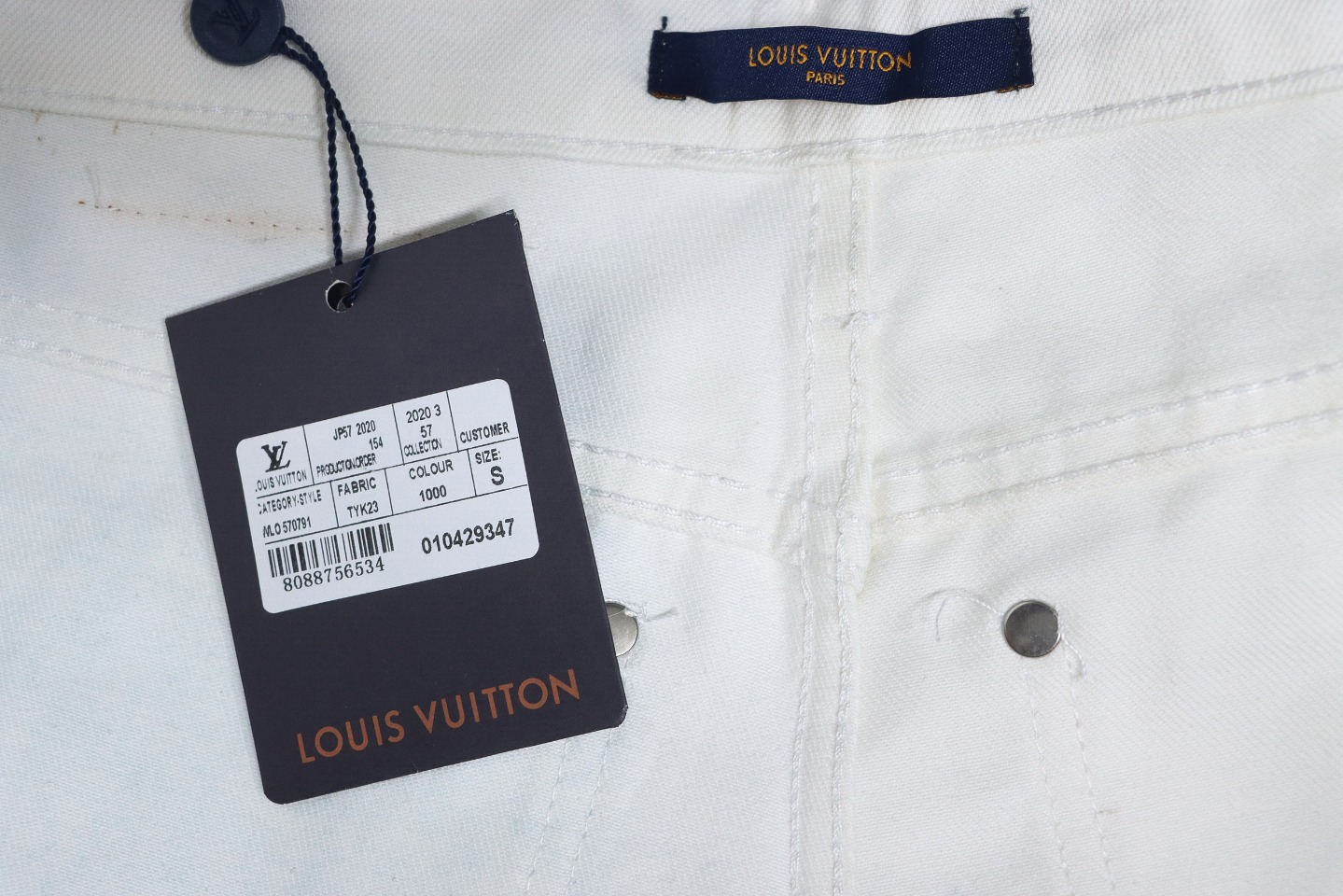 Louis Vuitton Starry Sky Painted Blue And White Gradient Jeans
