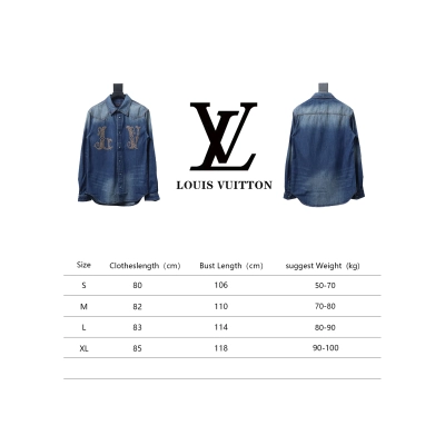 Louis Vuitton Studded Monogram Long Sleeve Denim Shirt 02