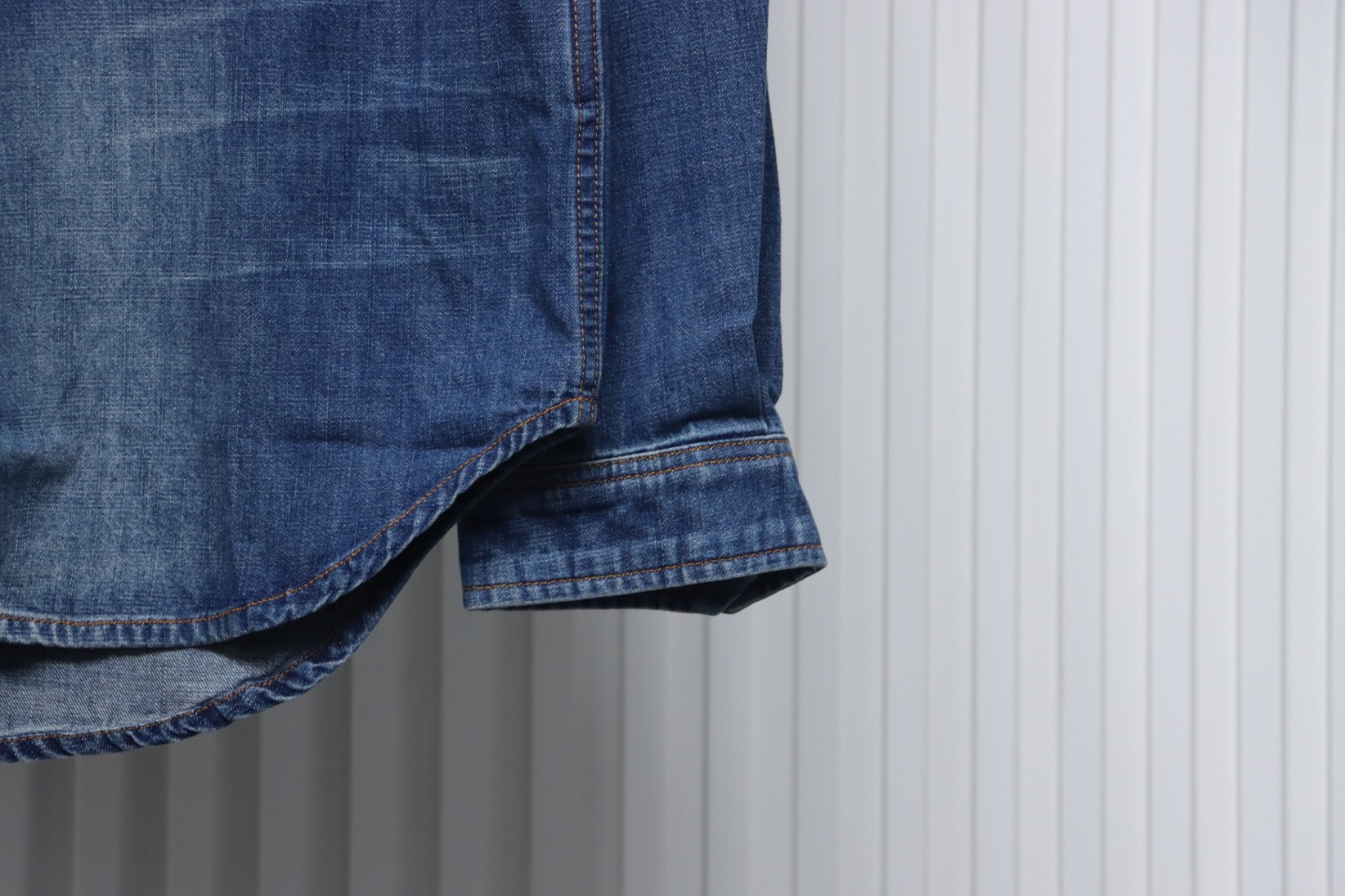 Louis Vuitton Studded Monogram Long Sleeve Denim Shirt