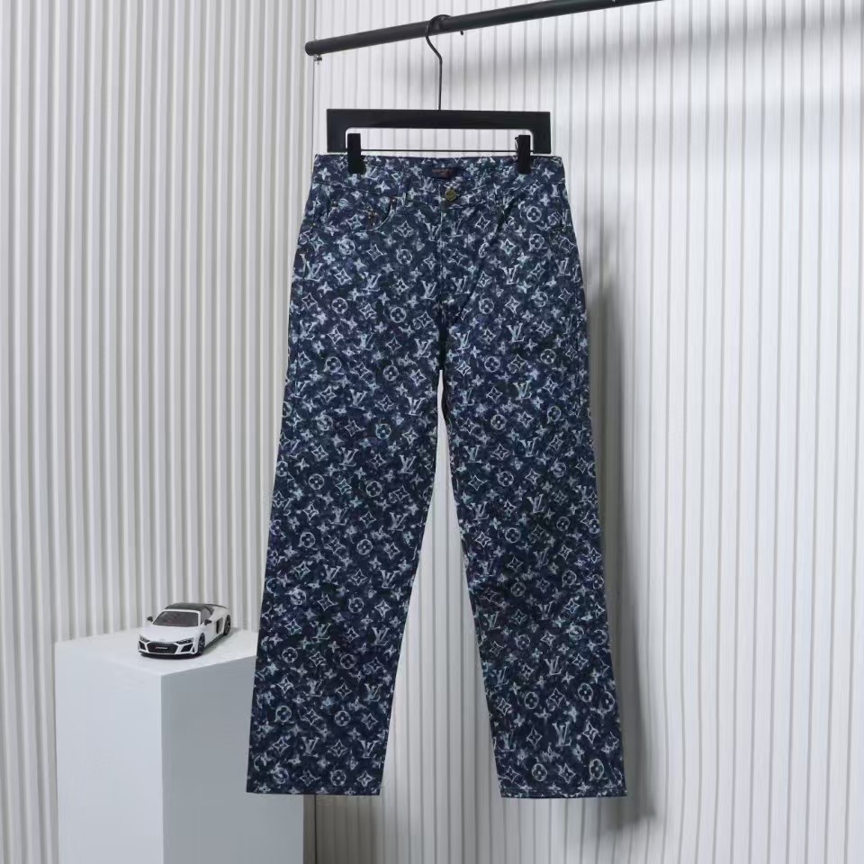 Louis Vuitton Tie-Dye Polka Dot Denim Pants
