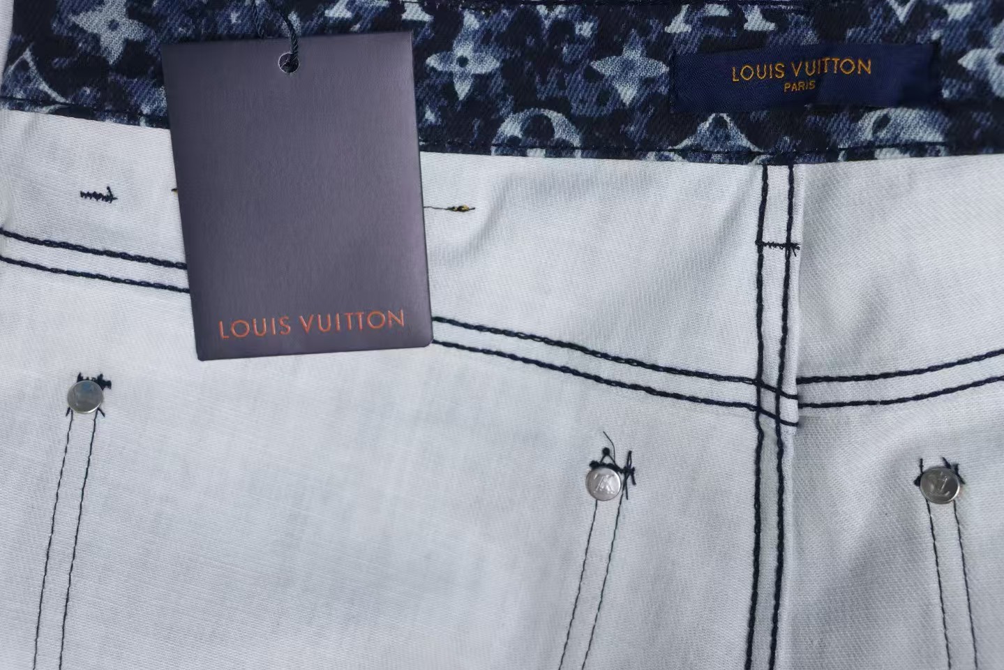 Louis Vuitton Tie-Dye Polka Dot Denim Pants