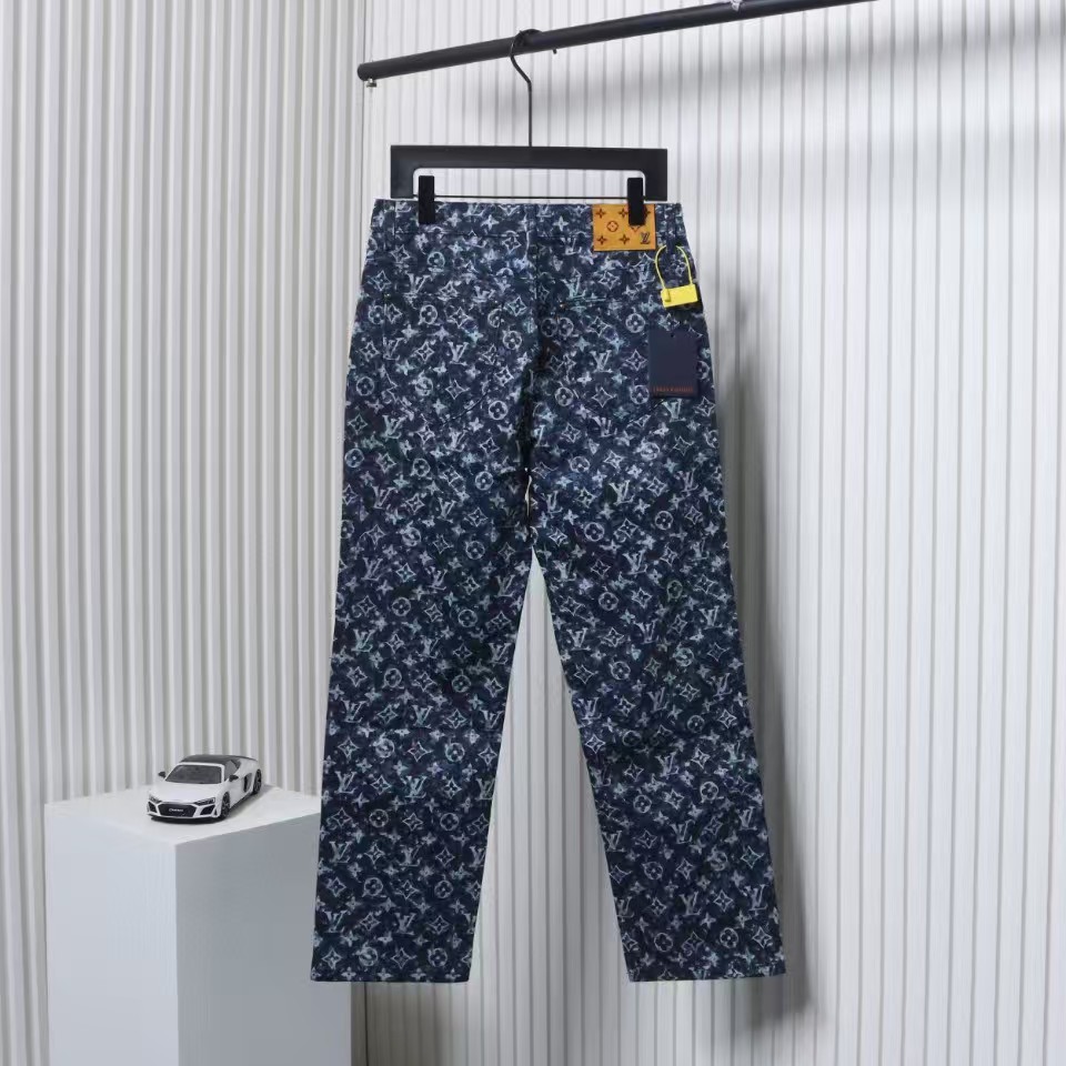 Louis Vuitton Tie-Dye Polka Dot Denim Pants