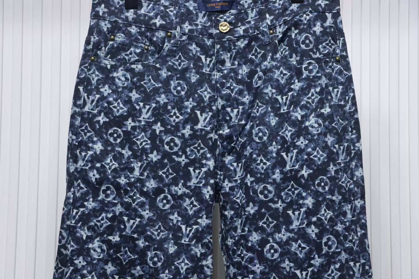 Louis Vuitton Tie-Dye Polka Dot Denim Pants