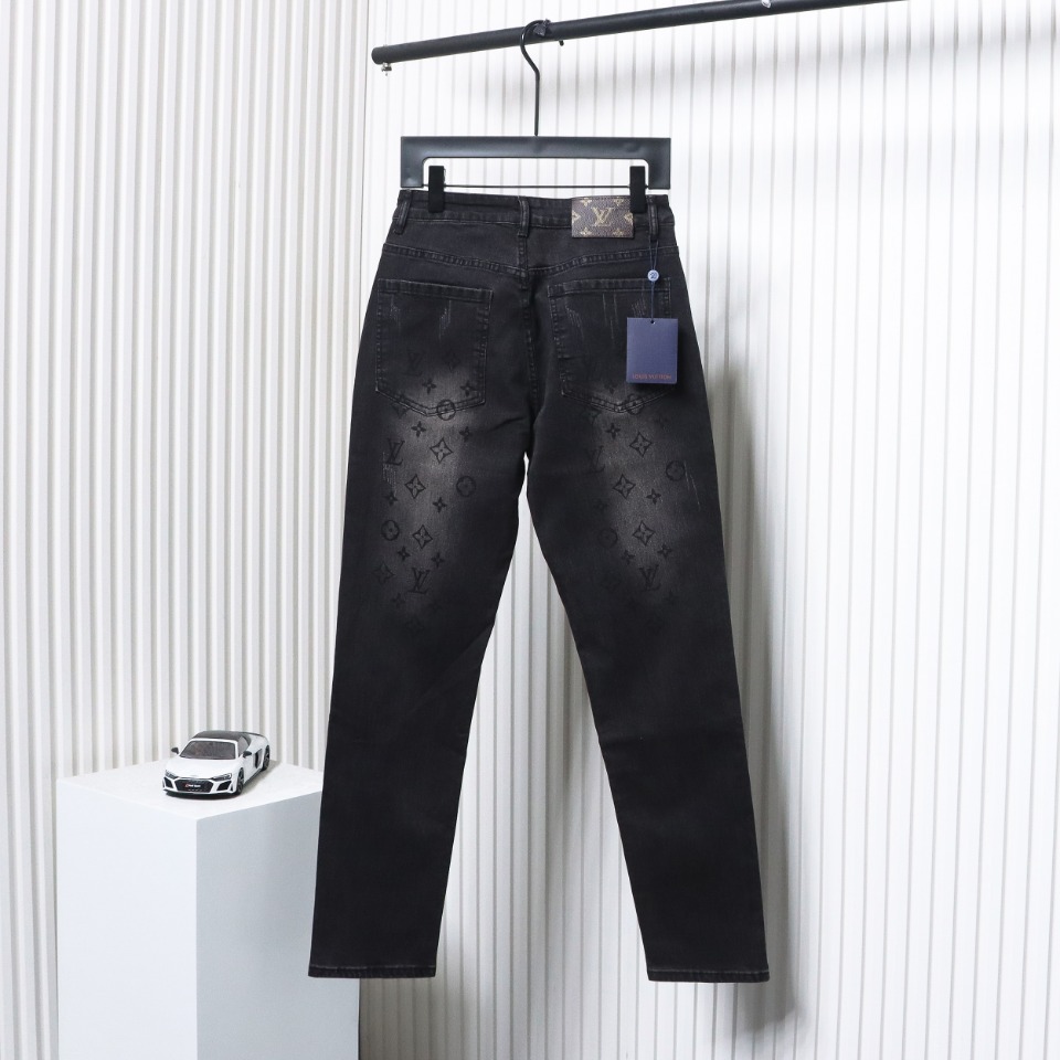 Louis Vuitton Washed Distressed Denim Trousers